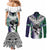 Custom New Zealand Warrior Couples Matching Mermaid Dress and Long Sleeve Button Shirt Maori Tribal Pattern