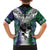 Custom New Zealand Warrior Family Matching Long Sleeve Bodycon Dress and Hawaiian Shirt Maori Tribal Pattern