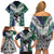 Custom New Zealand Warrior Family Matching Off Shoulder Short Dress and Hawaiian Shirt Maori Tribal Pattern