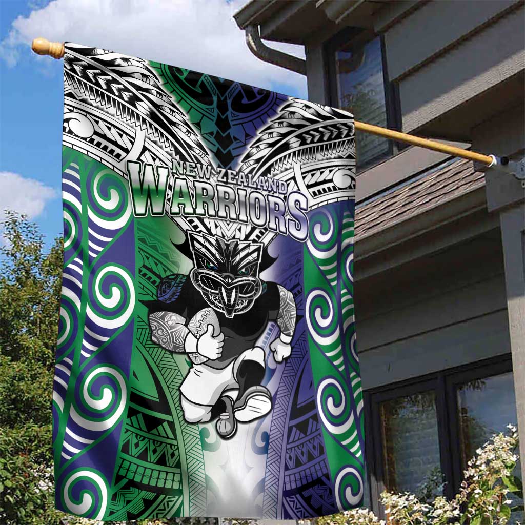 New Zealand Warrior Garden Flag Maori Tribal Pattern LT05 - Polynesian Pride