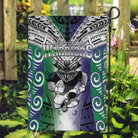 New Zealand Warrior Garden Flag Maori Tribal Pattern LT05 Garden Flag Green - Polynesian Pride