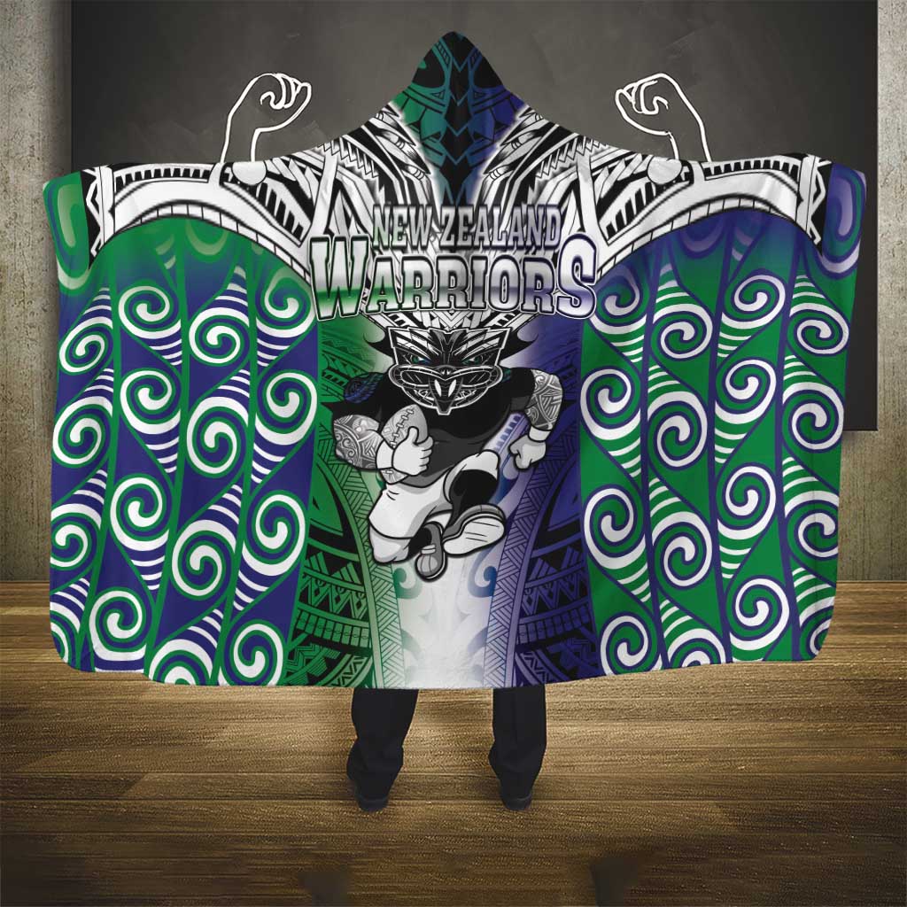 New Zealand Warrior Hooded Blanket Maori Tribal Pattern LT05 - Polynesian Pride