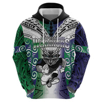 Custom New Zealand Warrior Hoodie Maori Tribal Pattern LT05 - Polynesian Pride