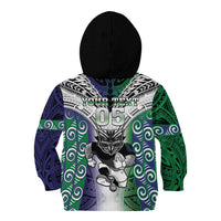 Custom New Zealand Warrior Kid Hoodie Maori Tribal Pattern LT05 - Polynesian Pride