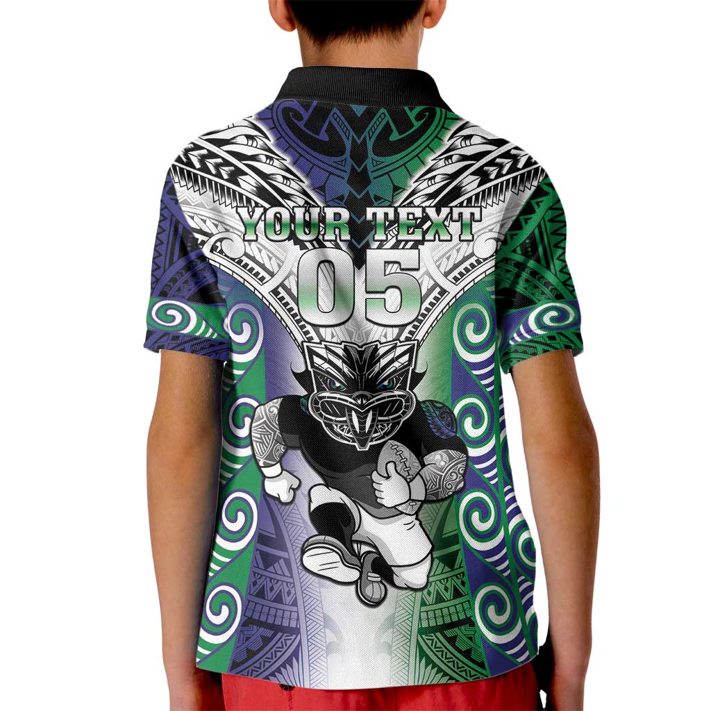 Custom New Zealand Warrior Kid Polo Shirt Maori Tribal Pattern LT05 - Polynesian Pride