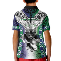 Custom New Zealand Warrior Kid Polo Shirt Maori Tribal Pattern LT05 - Polynesian Pride