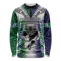 Custom New Zealand Warrior Long Sleeve Shirt Maori Tribal Pattern LT05 Unisex Green - Polynesian Pride