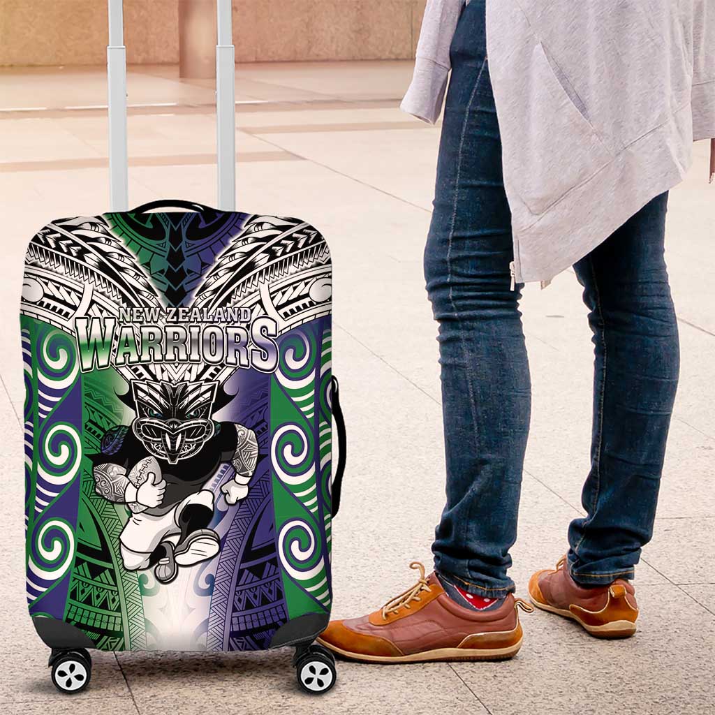 New Zealand Warrior Luggage Cover Maori Tribal Pattern LT05 Green - Polynesian Pride