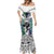 Custom New Zealand Warrior Mermaid Dress Maori Tribal Pattern