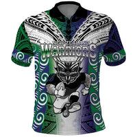 Custom New Zealand Warrior Polo Shirt Maori Tribal Pattern LT05 Green - Polynesian Pride
