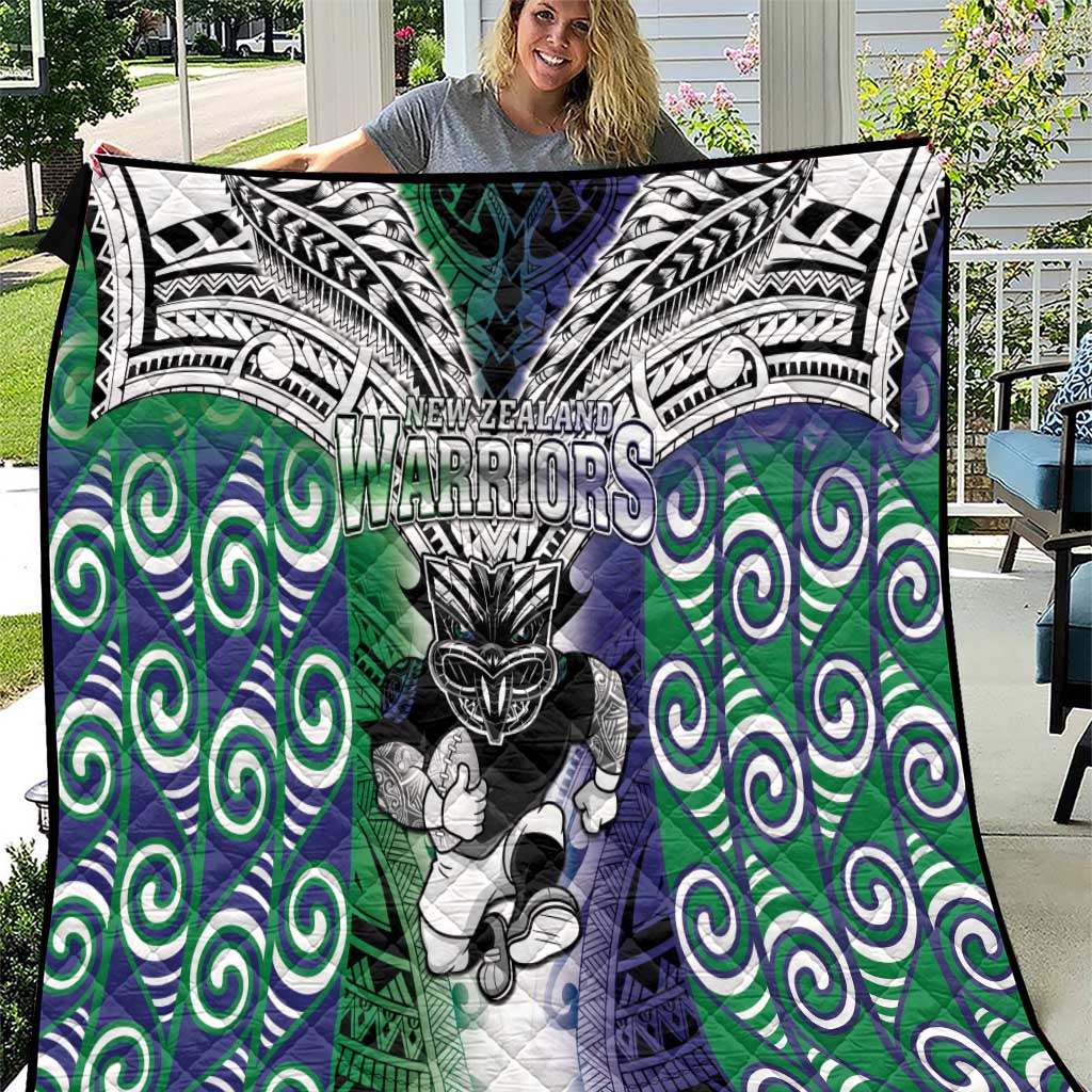 New Zealand Warrior Quilt Maori Tribal Pattern LT05 Green - Polynesian Pride