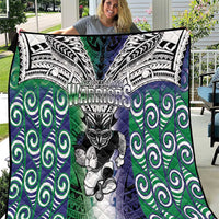 New Zealand Warrior Quilt Maori Tribal Pattern LT05 Green - Polynesian Pride