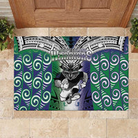 New Zealand Warrior Rubber Doormat Maori Tribal Pattern LT05 Green - Polynesian Pride