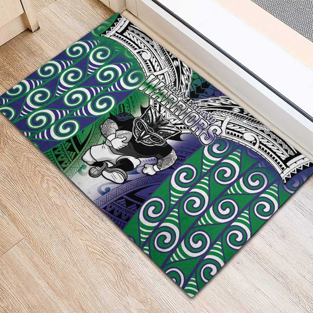 New Zealand Warrior Rubber Doormat Maori Tribal Pattern LT05 - Polynesian Pride