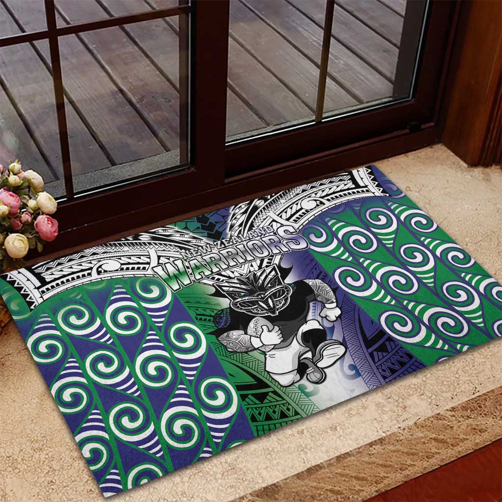 New Zealand Warrior Rubber Doormat Maori Tribal Pattern LT05 - Polynesian Pride