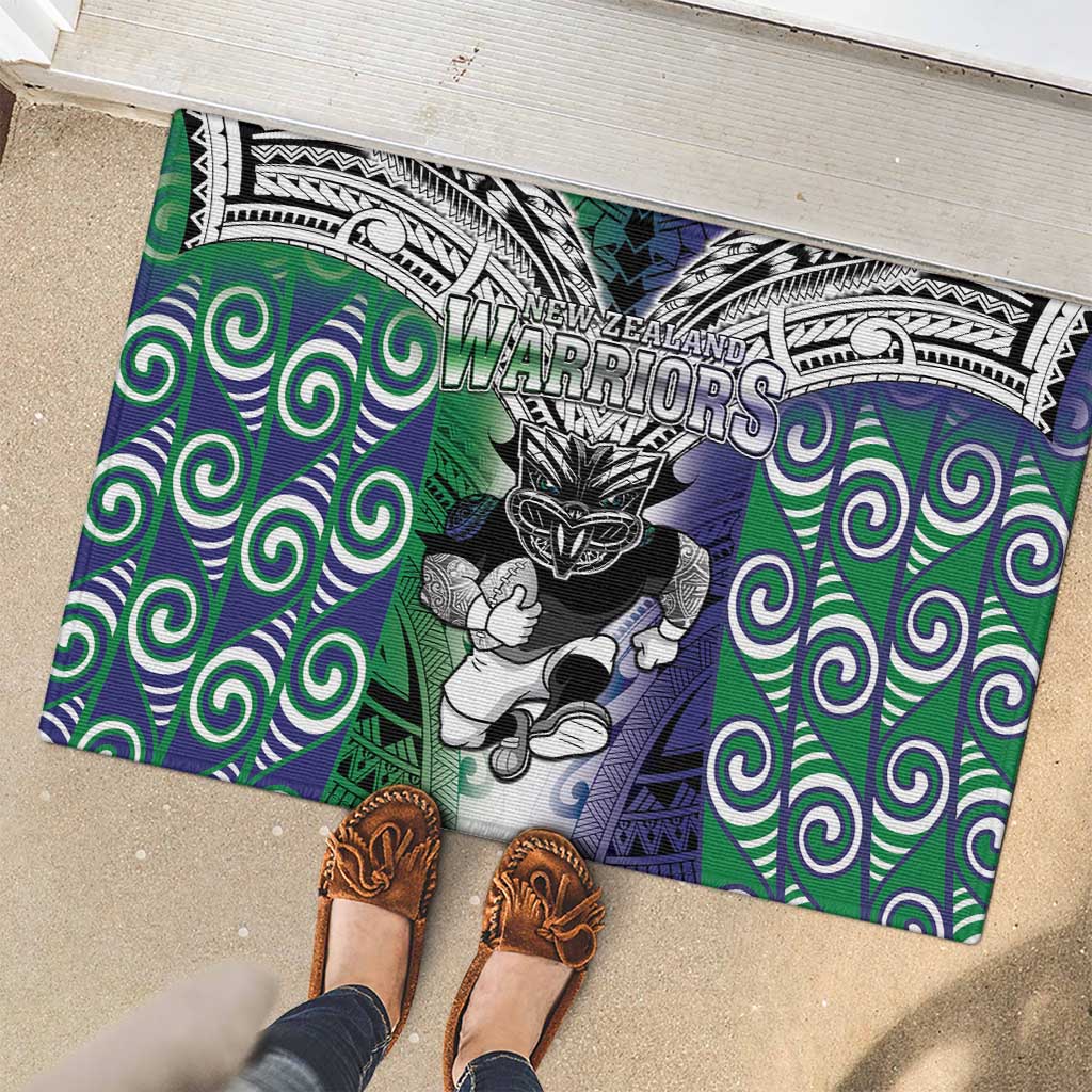 New Zealand Warrior Rubber Doormat Maori Tribal Pattern LT05 - Polynesian Pride