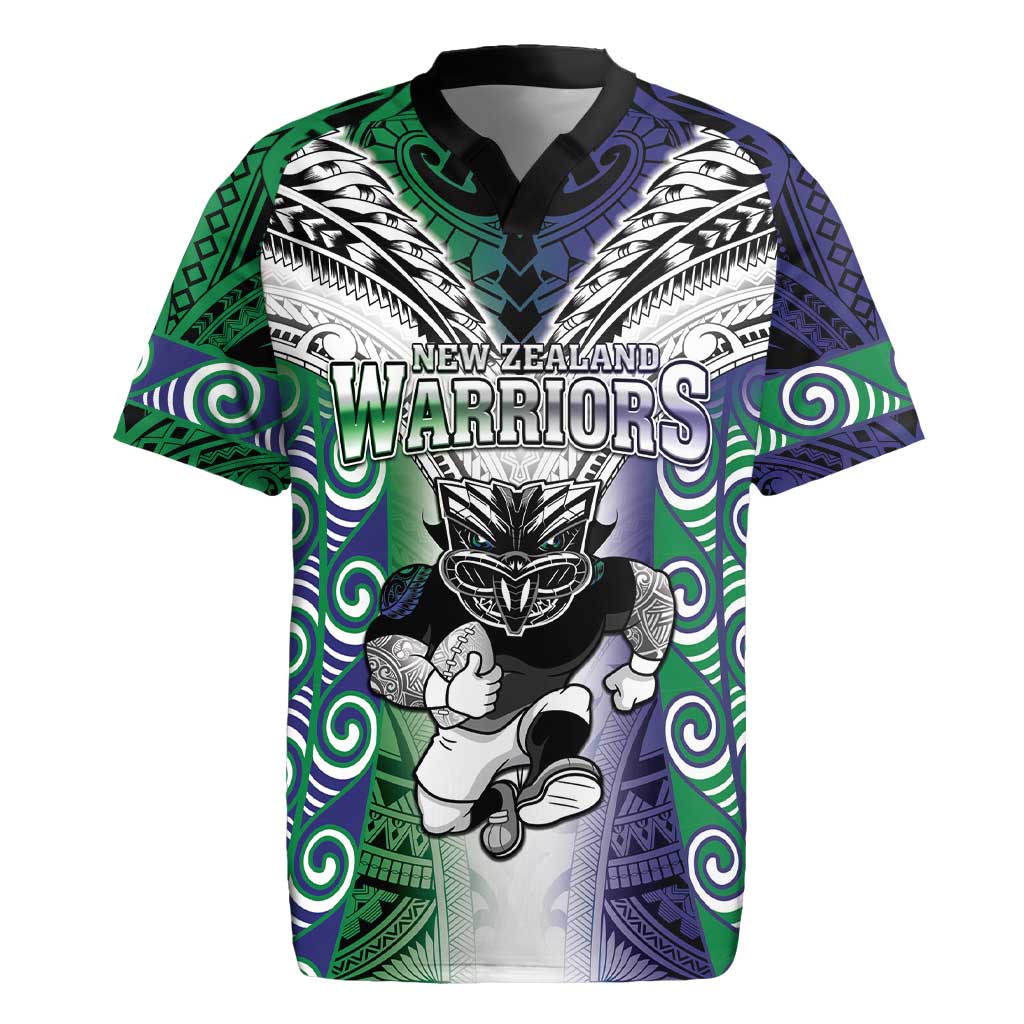 Custom New Zealand Warrior Rugby Jersey Maori Tribal Pattern LT05 Green - Polynesian Pride