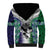 Custom New Zealand Warrior Sherpa Hoodie Maori Tribal Pattern