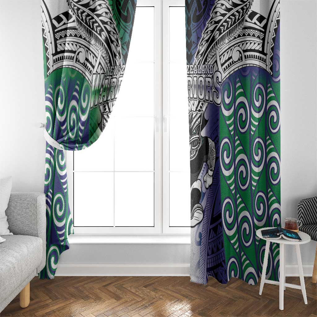 New Zealand Warrior Window Curtain Maori Tribal Pattern LT05 - Polynesian Pride