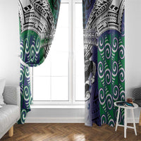 New Zealand Warrior Window Curtain Maori Tribal Pattern LT05 - Polynesian Pride