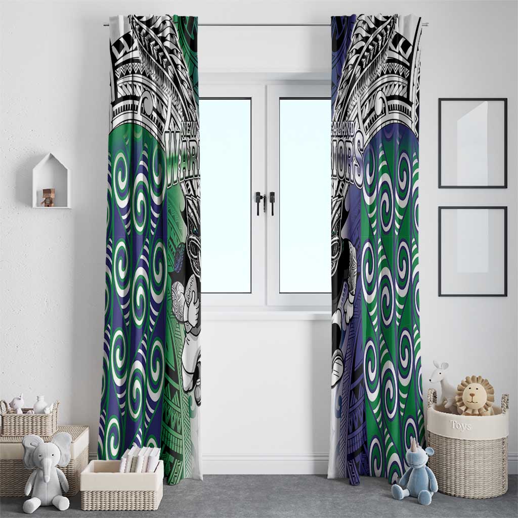 New Zealand Warrior Window Curtain Maori Tribal Pattern LT05 - Polynesian Pride