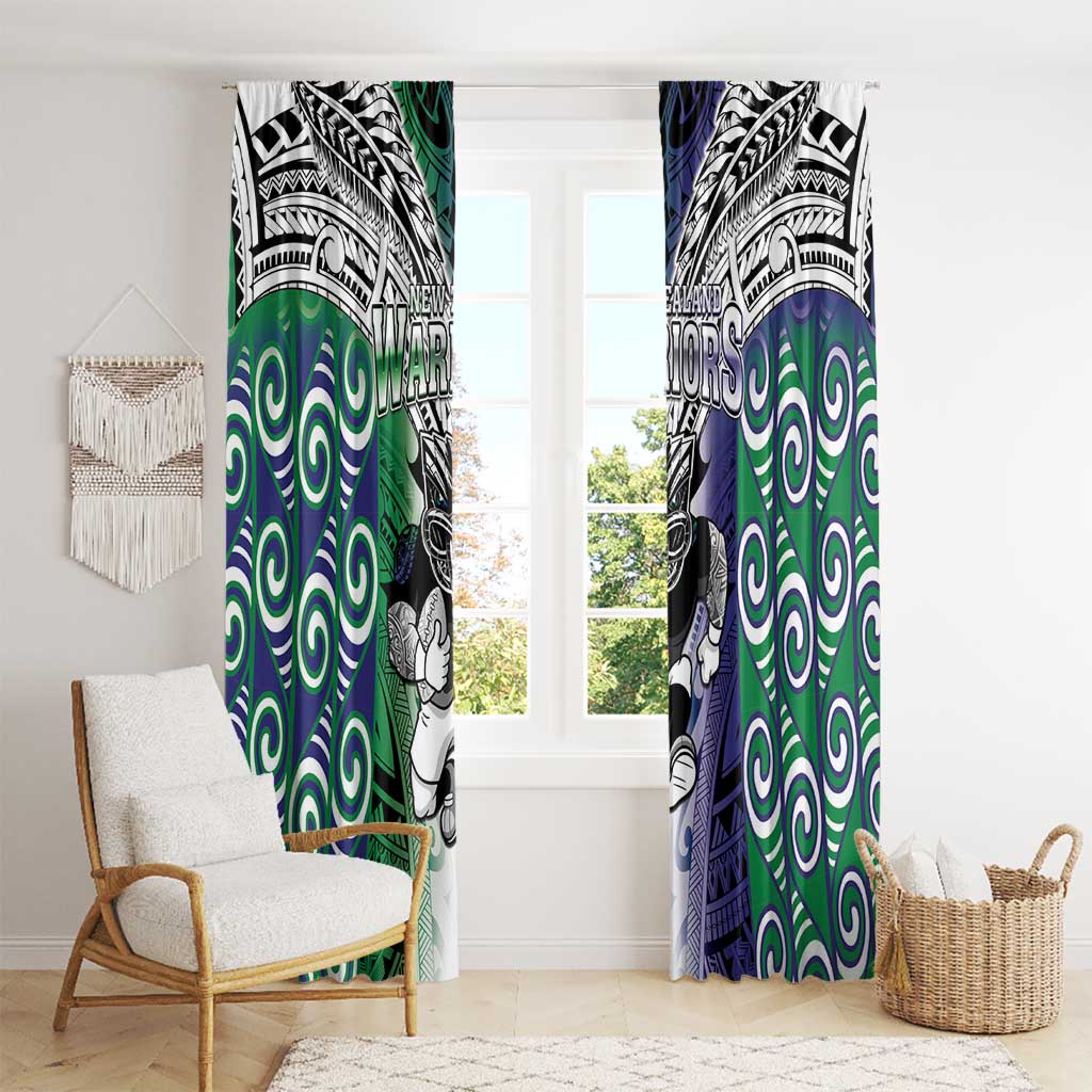 New Zealand Warrior Window Curtain Maori Tribal Pattern LT05 - Polynesian Pride
