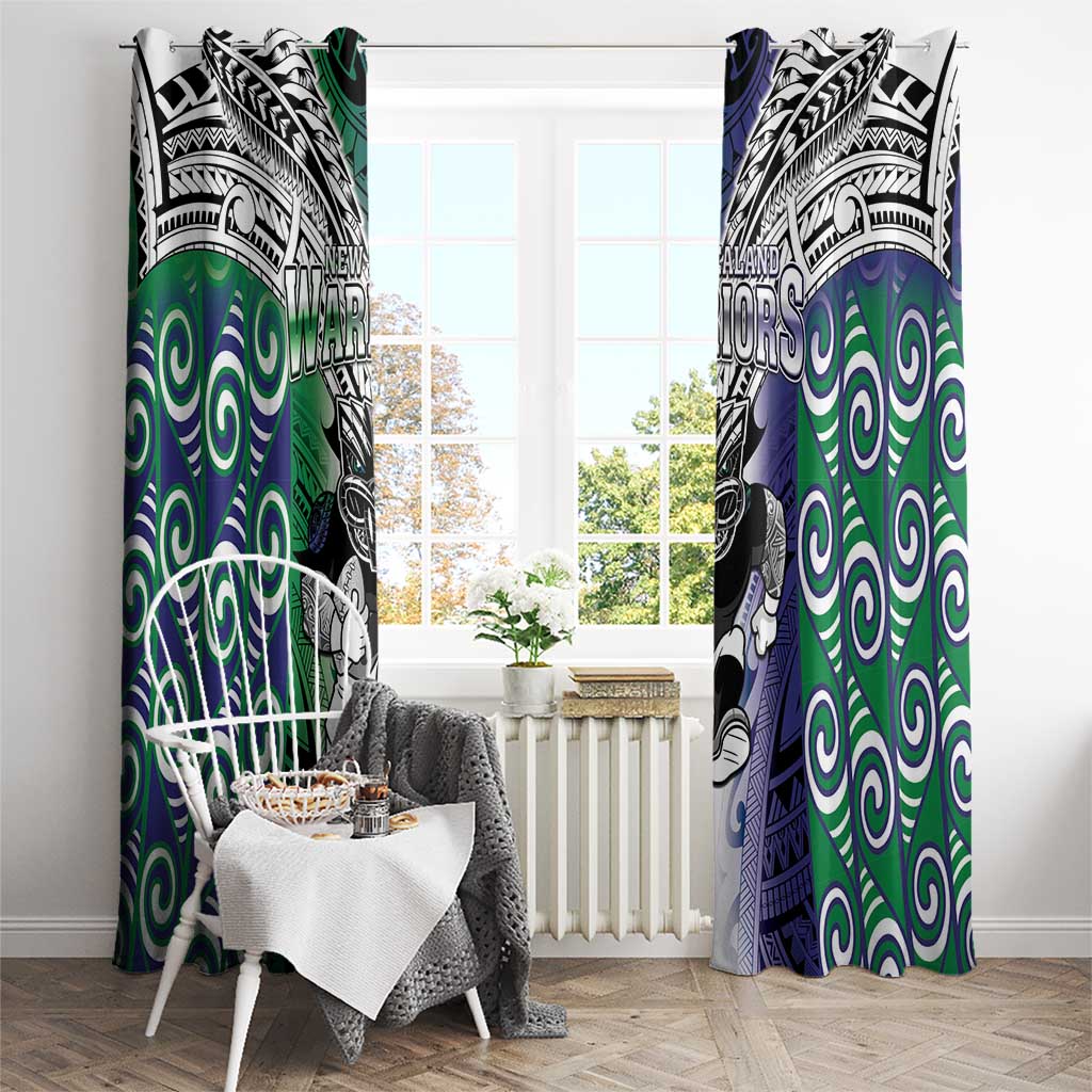 New Zealand Warrior Window Curtain Maori Tribal Pattern LT05 - Polynesian Pride