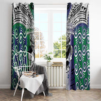 New Zealand Warrior Window Curtain Maori Tribal Pattern LT05 - Polynesian Pride