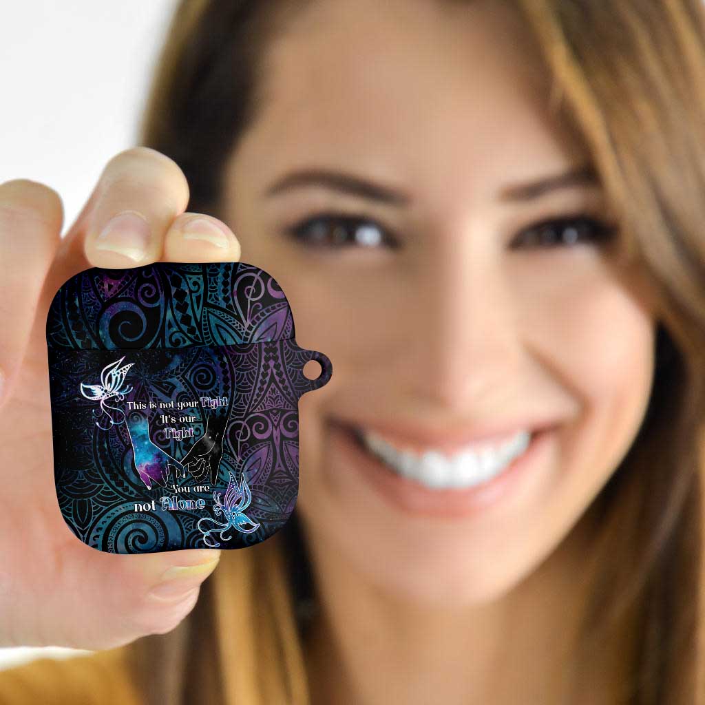 Suicide Awareness AirPods Case You Are Not Alone LT05 Black - Polynesian Pride