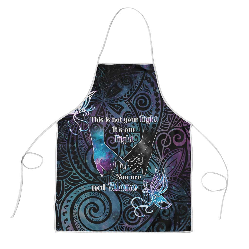 Suicide Awareness Apron You Are Not Alone LT05 Black - Polynesian Pride