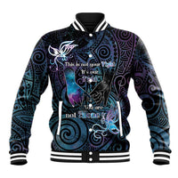 Suicide Awareness Baseball Jacket You Are Not Alone LT05 Unisex Black - Polynesian Pride