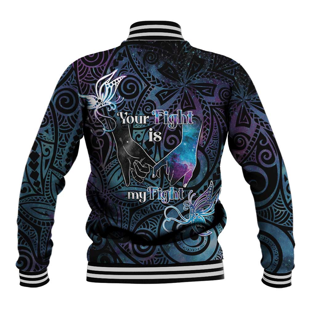 Suicide Awareness Baseball Jacket You Are Not Alone LT05 - Polynesian Pride