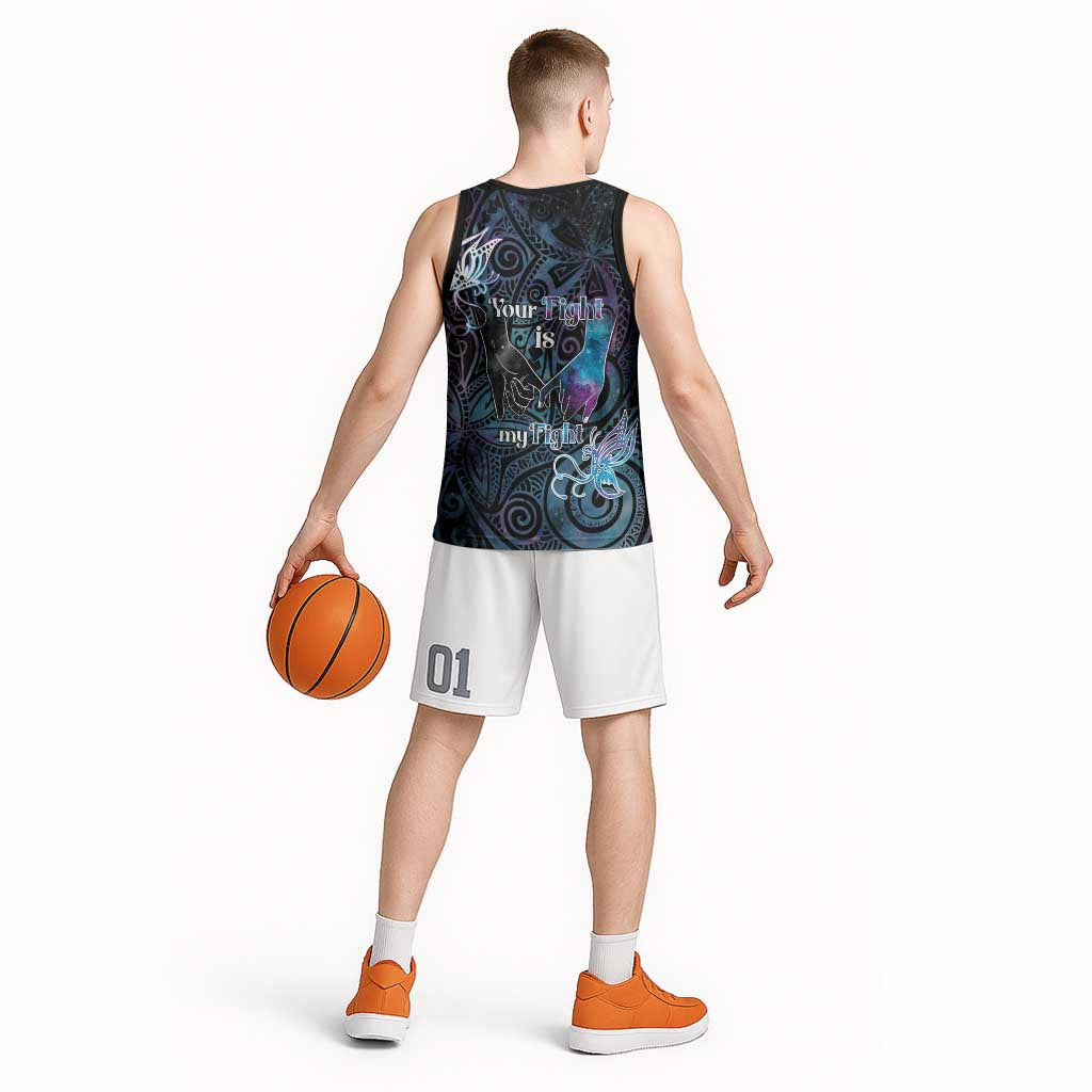 Suicide Awareness Basketball Jersey You Are Not Alone LT05 - Polynesian Pride