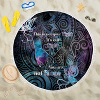 Suicide Awareness Beach Blanket You Are Not Alone LT05 One Size 150cm Black - Polynesian Pride