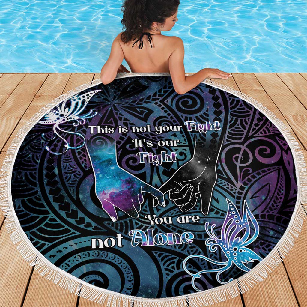 Suicide Awareness Beach Blanket You Are Not Alone LT05 - Polynesian Pride
