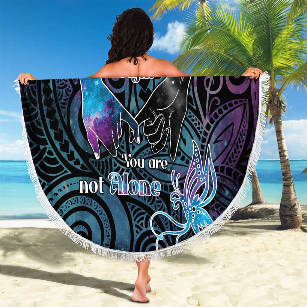 Suicide Awareness Beach Blanket You Are Not Alone LT05 - Polynesian Pride
