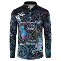 Suicide Awareness Button Sweatshirt You Are Not Alone LT05 Black - Polynesian Pride