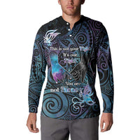 Suicide Awareness Button Sweatshirt You Are Not Alone LT05 - Polynesian Pride