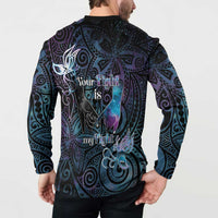 Suicide Awareness Button Sweatshirt You Are Not Alone LT05 - Polynesian Pride