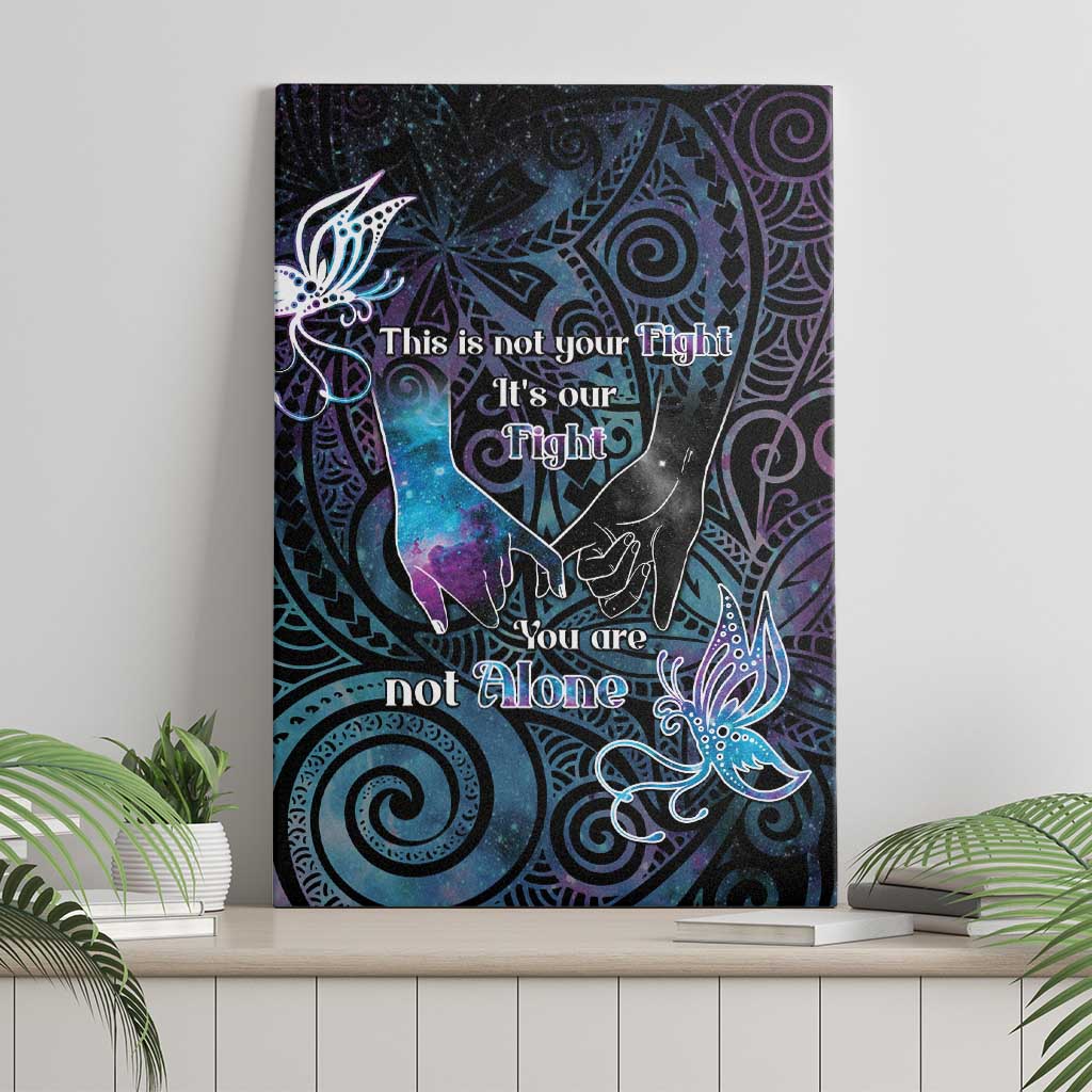 Suicide Awareness Canvas Wall Art You Are Not Alone LT05 - Polynesian Pride