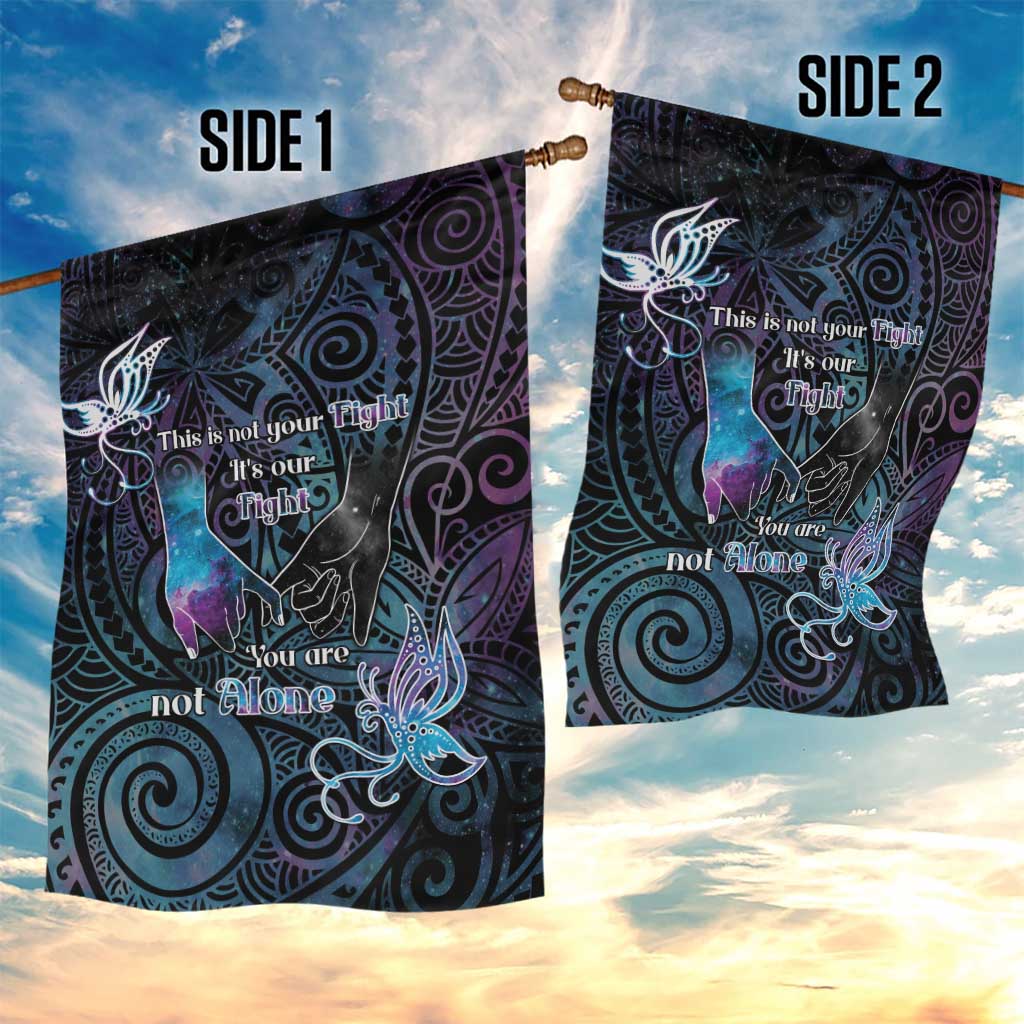 Suicide Awareness Garden Flag You Are Not Alone LT05 - Polynesian Pride