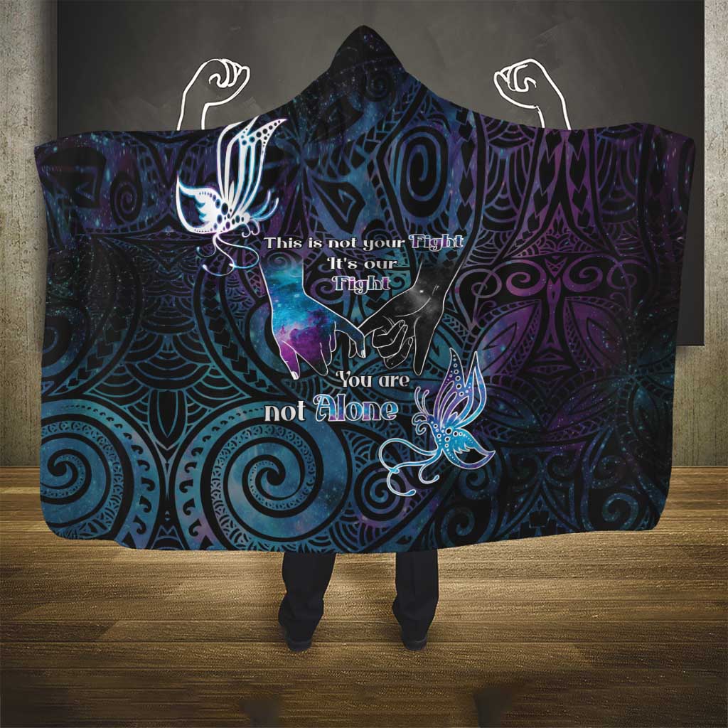 Suicide Awareness Hooded Blanket You Are Not Alone LT05 - Polynesian Pride