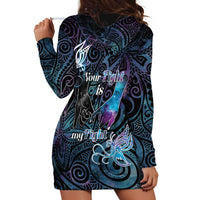 Suicide Awareness Hoodie Dress You Are Not Alone LT05 - Polynesian Pride