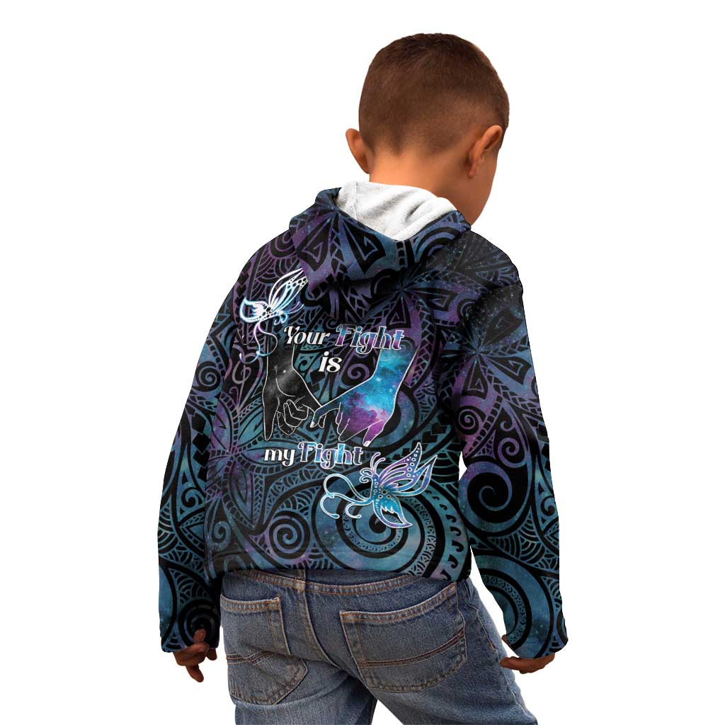 Suicide Awareness Kid Hoodie You Are Not Alone LT05 - Polynesian Pride