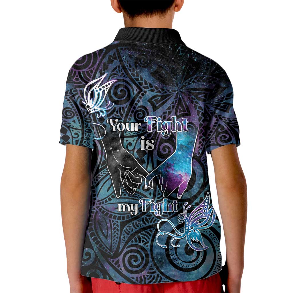 Suicide Awareness Kid Polo Shirt You Are Not Alone LT05 - Polynesian Pride