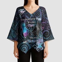 Suicide Awareness Kimono Sleeve Blouse You Are Not Alone LT05 - Polynesian Pride
