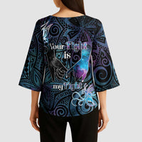 Suicide Awareness Kimono Sleeve Blouse You Are Not Alone LT05 - Polynesian Pride