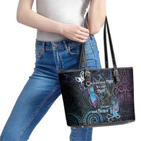 Suicide Awareness Leather Tote Bag You Are Not Alone LT05 - Polynesian Pride