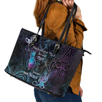 Suicide Awareness Leather Tote Bag You Are Not Alone LT05 - Polynesian Pride