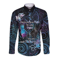 Suicide Awareness Long Sleeve Button Shirt You Are Not Alone LT05 Unisex Black - Polynesian Pride